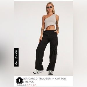 Motel Rocks Black Cargos